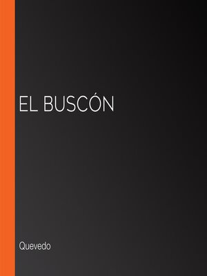 cover image of El Buscón